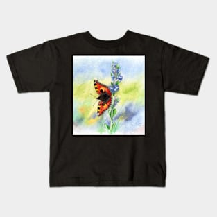 Small Tortoiseshell Butterfly Kids T-Shirt